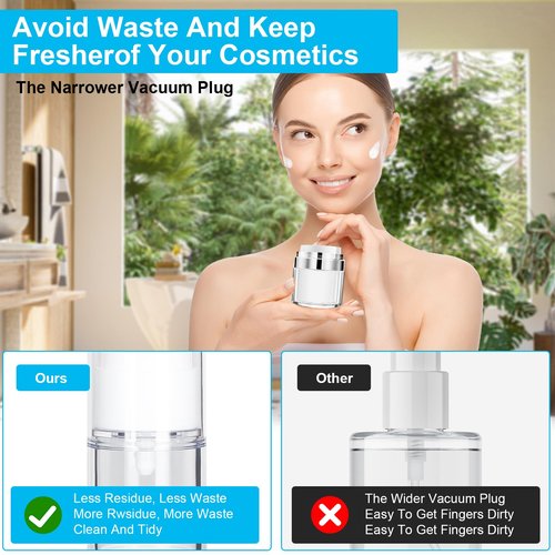 30 Pack TSA Approved Skincare Empty Travel Bottles, 1.7/1/0.7/0.34oz Refillable Travel Size Containers, Leak-Proof Toiletry Bottles for Skincare and Creams, Lotion, Eye Cream, Liquid, Foundation