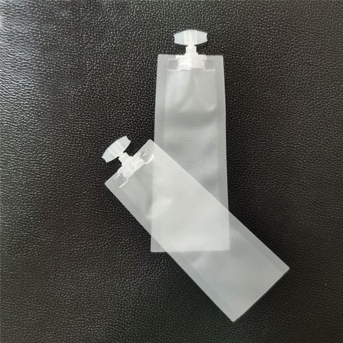 NATX 50Pcs 0.17oz Matte Cream Shampoo Perfume Cosmetic Liquid Spout Pouches Heat Seal Portable Travel Liquid Clear Plastic Empty Packaging Bag Divide bag 5ml