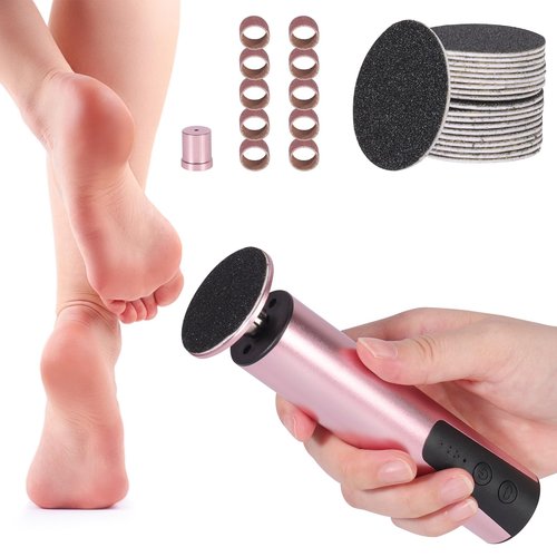 ele ELEOPTION Electric Callus Remover for Feet Electric Foot File Nail Grinder 6 Speed Adjustable Rechargeable Professional Foot Sander Pedicure Tool for Feet Dry Dead Skin Pink
