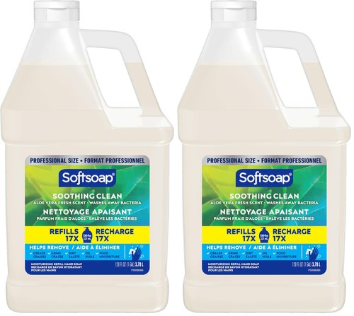 Softsoap Liquid Hand Soap Refill, Soothing Clean, Aloe Vera Fresh Scent - 1 gallon (Pack of 2)