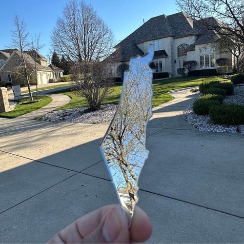 Palestine Rearview Mirror Sticker - Acrylic Unbreakable Mini Mirror - Unique Design (4 x 1 x 0.1 inches) with Durable Adhesion