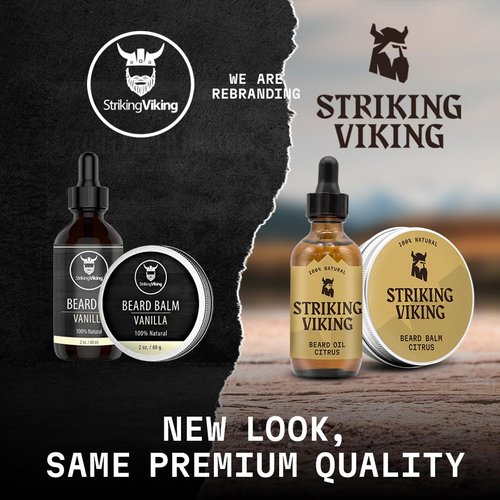 Striking Viking Pack of 2 Beard Oil (2oz) & Beard Butter (4oz) Vanilla Scent