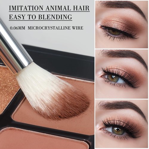 BEILI 15PCS Makeup Brushes Set, Professional Beauty Brushes Set for Foundation Powder, Concealer, Eyebrow, Eyeshadow, Contour, Eyeliner, Eye Blending Brush