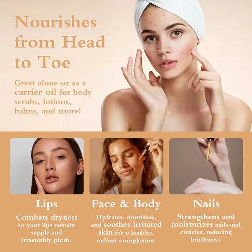 HEPBURN Baobab Seed Oil – 30ml | 100% Cold-Pressed, Natural Moisturizer & Nourishing Carrier Oil for Face, Body & Hair | Anti-Aging, Repairing, Soothing | Dropper Glass Bottle