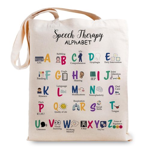 Speech Therapist Gift, Speech Therapy Tote Bag, Speech Language Pathologist Gifts, Speech Therapist Gift for Women, Speech Therapist Appreciation Thank You Gifts(SLP Tote bag)