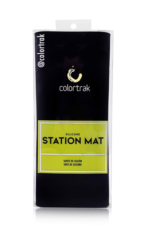 Colortrak Heat-Resistant Styling Station Mat, Silicone Mat Prevents Work Surfaces from Heat Damage of Styling Tools, Prevent Tool from Falling or Slipping, Black, 9 x 11 inches (Pack of 2)