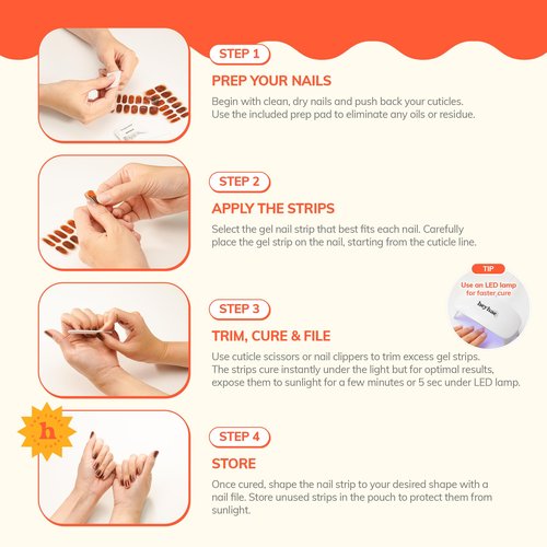 Heyhae Essentials Bundle - Semi Cured Gel Nail Strips (Hey, Dinner at 6?) + Got to Go Remover [2 Pack]