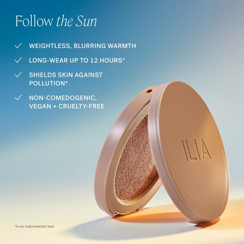 ILIA - Sunshift Cream Bronzer | Non-Comedogenic, Long-Lasting, Vegan, Cruelty-Free | Weightless Bronzer (Ray - Warm Golden Bronze, 0.27 oz | 7.8 g)