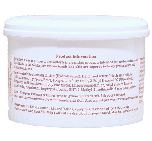 Joe's All Purpose Hand Cleaner 103- Water/Waterless with Lanolin 1 lb.