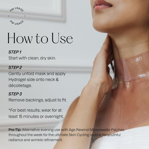 Karuna Collagen Neck & Chest Hydrogel Mask 4-Pack | Firming & Hydrating K-Beauty Masks with Collagen, Peptides & Niacinamide | For Wrinkles & Sagging Skin | Cruelty-Free