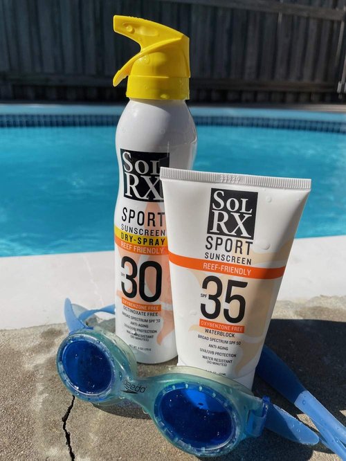 SolRX Sport Sunscreen SPF 30 Dry Spray, 6 oz – Broad Spectrum UVA/UVB, Water & Sweat Resistant, Reef Friendly Formula, Fast-Drying Continuous Sunblock Spray for Active Outdoor Protection