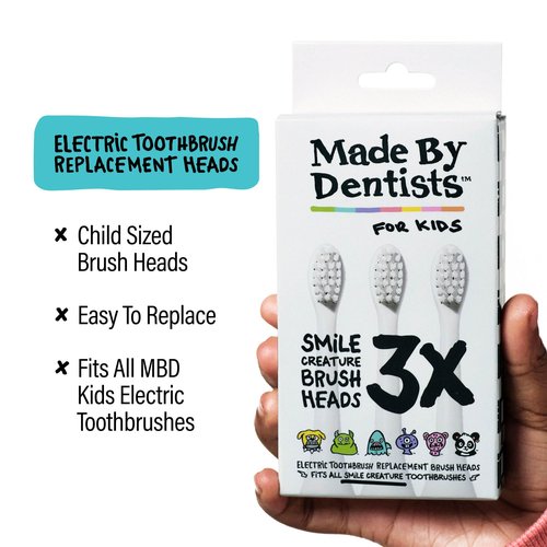 Made by Dentists Kids Electric Toothbrush - Rechargeable Vibrating Toothbrush with Timer, Includes 6 Replacement Heads, Gently Cleans Teeth, Girls and Boys, Kid & Toddlers Age 2+, Shark
