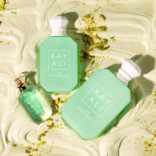 Huda KAYALI Beauty Yum Pistachio Gelato | 33 Eau de Parfum Intense Travel Size Spray (10 ml/0.33 fl oz)