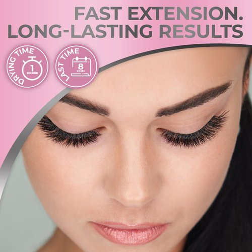 Mega Hold Strong Glue Liore Lash/Retention - 8 Weeks/ 1 Sec Fast Dry/Black Adhesive for Eyelash Extensions/Professional Supplies for Classic/Volume Lashes (Mega Hold Liore Lash)