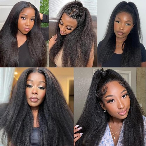 20 inch Kinky Straight Bundles Yaki Straight Human Hair Bundles 100% Unprocessed Brazilian Virgin Hair Kinky Straight Human Hair For Black Women
