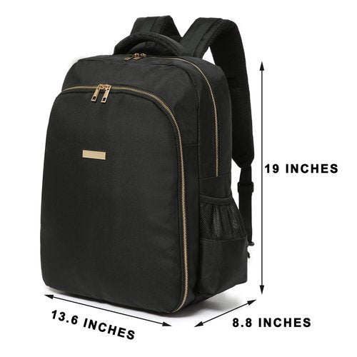 NIHANEH Portable Backpack for Clippers & Supplies - Hair Clippers Organizer Bag - Large - Travel Bag for Barbers & Hairstylists - Tools (BLACK)