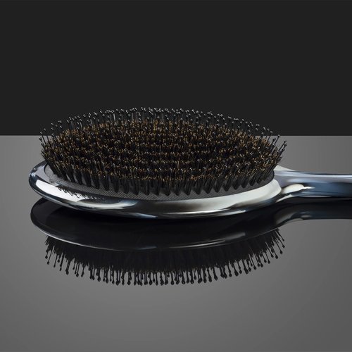 Fromm Professional Elite Polisher Ceramic x Ionic Luxurious Shine Boar Bristle Brush | Gentle Hair Detangler & Massage Brush Smooths Frizz & Flyaways for Medium to Thick Curly Hair
