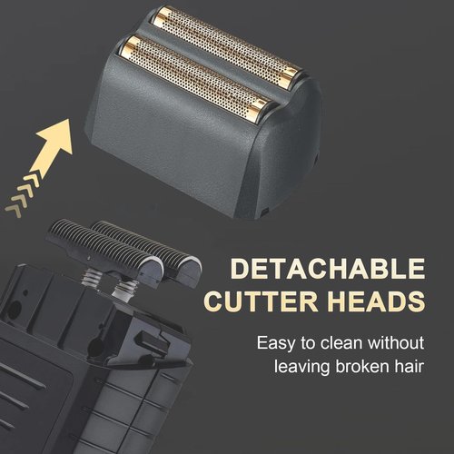 2Pack Shaver Replacement foil Compatible with wahl 5 Star Series Vanish Shaver 8173-700,Super Close Gold Foil & Cutter Bar Assembly Replacement - Compatible with wahl Vanish Replacement Foil, Black