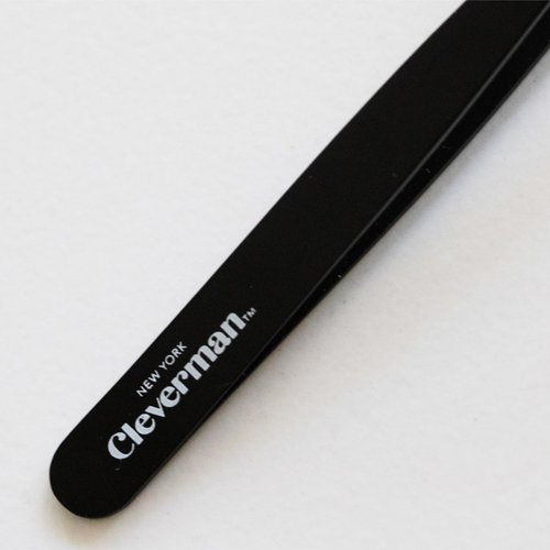 Cleverman Precision Slant Tweezer – Expert Eyebrow and Facial Hair Removal, Ideal for Ingrown Hair & Splinters, Travel Tweezer