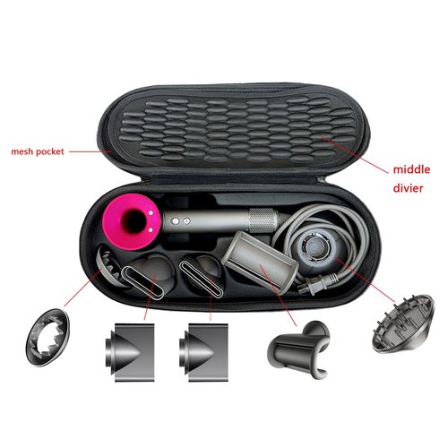 SANXIULY Travel Carrying Case for Dyson Supersonic Hair Dryer Compatible with Dyson HD15 HD08 HD07 HD03 HD01 Grey