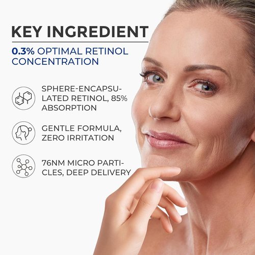 SKINERSE Retinol Serum for Face, Anti Aging Serum, Retinoid Collagen with Vitamin E Resurfacing Facial Rapid Fine Lines Repair, Brightening Pore Minimizer for Face Daily Skin Care Treatment 1oz
