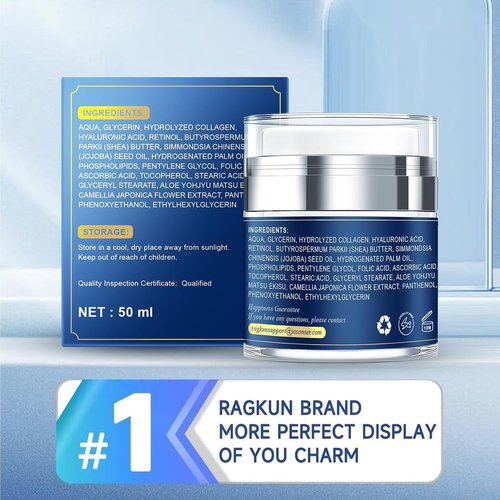 Retinol Cream for Face, Collagen Neck Creams for Tightening and Firming, Anti Aging Day & Night Facial Moisturizer for Women & Men, Instant Face Lift Wrinkle Cream 1.7 fl. oz with Neck Creams