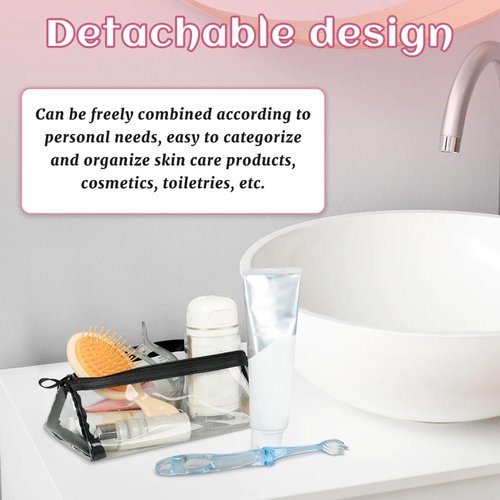 Hanging Roll Up Makeup Bag, Cosmetic Bag for Women, Watercolor Flower Travel Folding Toiletry Bag with 4 Removable Compartments, for Storing Cosmetics, Toiletries, Personal Care Products