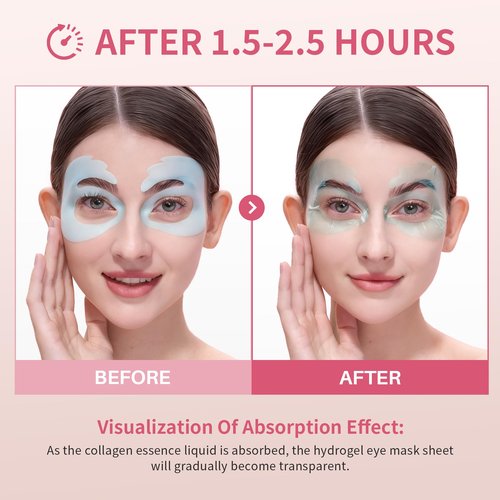 SPODARE Bio-Collagen OK Eye Mask, Firming & Hydrating Under Eye Patches for Puffy Eyes and Dark Circles, Deep Moisturizing & Soothing Overnight Eye Mask for Women and Men - 18 Pairs, Mystery White