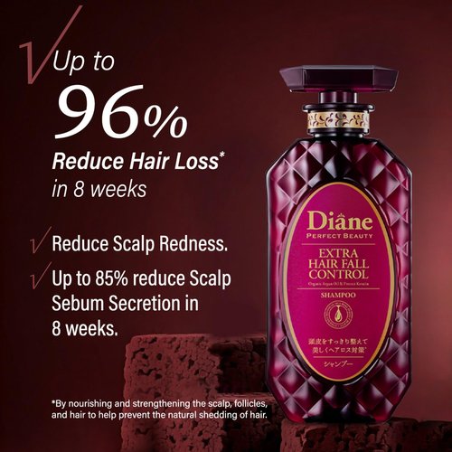 Moist Diane Anti Hair Loss Shampoo and Conditioner Set for Women & Men, Hair Thickening Shampoo for Hair Fall by Argan Oil, Keratin, Ginseng Root, Wasabi Extract in Japan 30.4 Fl Oz HAIR FALL CONTROL