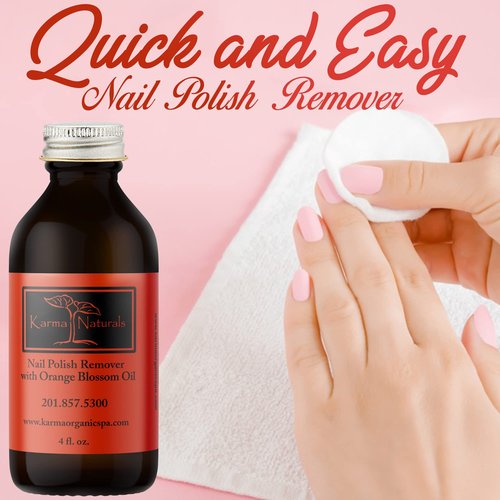Karma Organic Nail Polish Remover & Nails Deep Nutrition Bundle – Naturals Orange Blossom Nail Polish Remover (4FL-Oz) Deep Nutrition Nails Strengthener (0.43FL-Oz)
