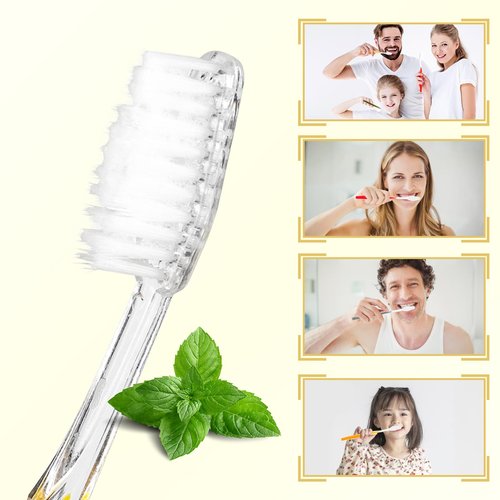HQSLsund 200pcs Prepasted Disposable Toothbrushes Bulk Individually Wrapped Pre Pasted Soft Bristle Tooth Brush Set Travel Toothbrushes for Homeless Gift Hotel Camping Travel