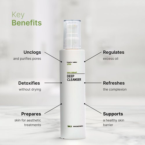 INNOAESTHETICS Deep Cleanser w/Glycolic Acid for Oily/Combination Skin-(Promotes Collagen Production)