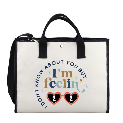 XYANFA I'm Feeling 22 Makeup Bag 22 Birthday Gift Singer Fans Gift Singer's Merchandise (feelin' 22 tote bag)
