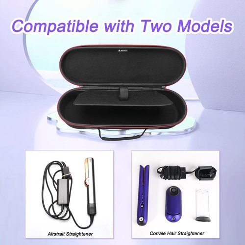 RLSOCO Travel Case for Dyson Airstrait Straightener/Corrale Styler Straightener (Black)