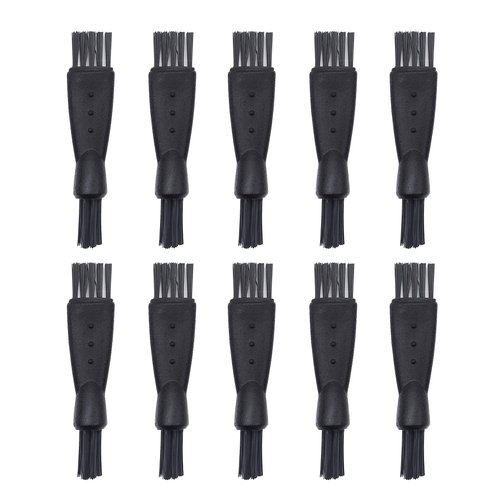 Quacc 10 PCS Mens Electric Shaver Cleaning Brush Black Double Sided Razor Brush for Cleaning Trimmer Hair Clipper Keyboard