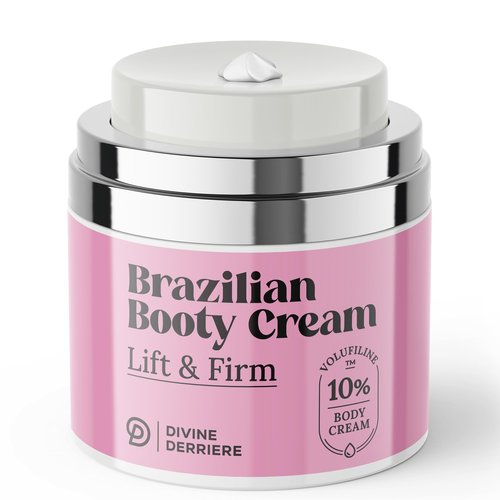 Divine Derriere Brazilian Body Butter Cream, Lift and Firm Body Cream with Volufiline Helps Reduce the Appearance of Cellulite for a Lifted and Firm-looking Derriere, Bum Bum Cream, 50ml