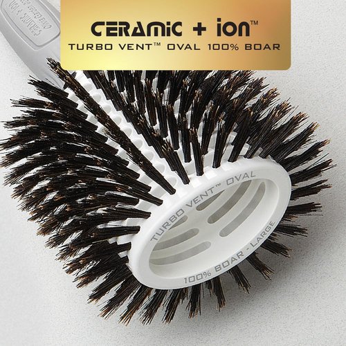 Olivia Garden Ceramic + Ion Turbo Vent Boar Hair Brush, Oval