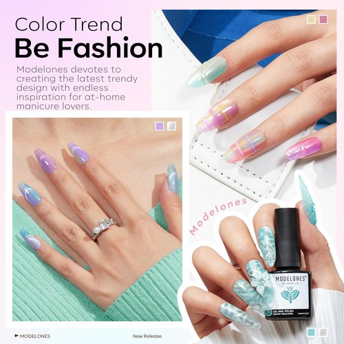 modelones Chameleon Gel Nail Polish Set- 6 Colors+ 6 Colors Silver Cat Eye & Jelly Gel Polish