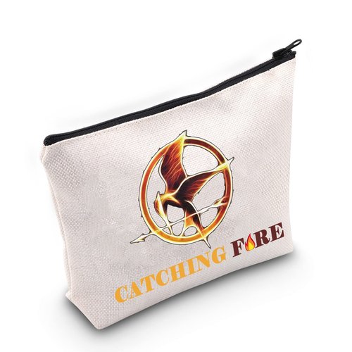 LEVLO Hunger Movie Cosmetic Makeup Bag Hunger Movie Inspired Gift Fire Makeup Zipper Pouch Bag (Fire Bag)