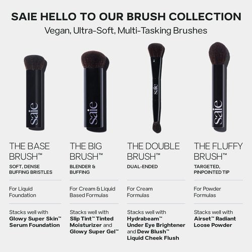 Saie The Big Liquid Foundation Brush - Soft, Multi-Use Makeup Brush for Buffing, Blending & Building - Made with Cruelty-Free, Synthetic Bristles & Creates a Seamless Finish (1 Count)