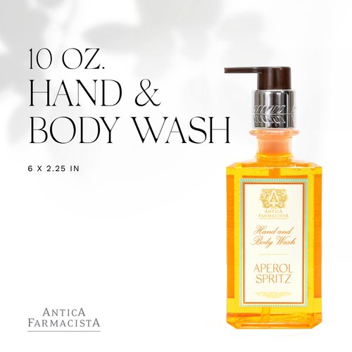 Antica Farmacista Hand & Body Wash - Luxury Nourishing Body Wash - Hydrating Hand Cleansing Wash - Bath & Body Gift - Aperol Spritz, 10 fl oz