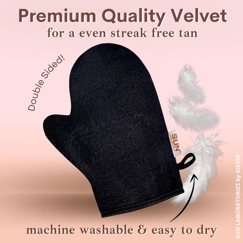 Sun Laboratories By Giesee Tan Overnight Sunless Tanning Lotion and Tanning Mitt - Self Tanning Lotion, Organic Self Tanner Ultra Dark, Pregnancy Safe, Non-Toxic, Instant Long Lasting, Travel Size