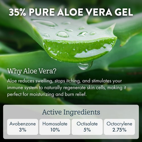 Aloe Up White Collection Sunscreen Lotion SPF 30 - Broad Spectrum UVA/UVB Sunblock for Face and Body - With Aloe Vera Gel - Alcohol-Free - Reef-Friendly - Coco-Mango Fragrance - 4 Oz