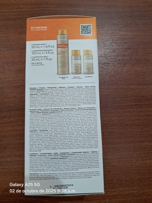 Kativa Brazilian Straightening Kit, 12 Weeks of Home Use Professional Straightening, with Organic Argan Oil, Shea Butter, Keratin & Amino Acids, for Straighter, Softer and Shinier Hair, All Hair Types – Pack of 2