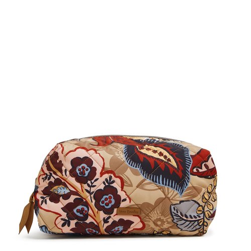 Vera Bradley Performance Twill Medium Cosmetic Makeup Organizer Bag, Botanical Beauty, One Size
