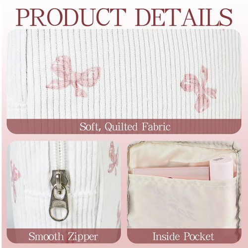 AMZMA Small Pouches for Purse Cute Mini Cosmetic Bag with Zipper Aesthetic Corduroy Makeup Bags Toiletry Bag