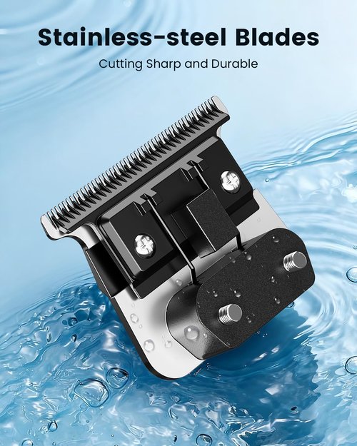 Lumiflexa Professional Hair/Beard Trimmer for Men, USB-C Rechargeable Hair Trimmer for Men with Stainless Steel Blades, Zero Gapped Hair Clippers for Barber, Cordless Rechargeable Hair Clippers