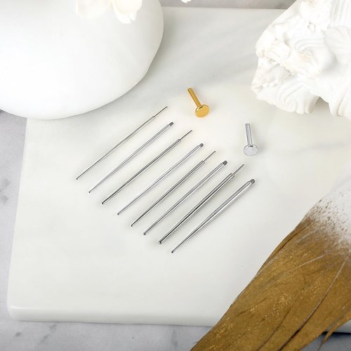 AccGin 4Pcs 316L Surgical Steel Piercing Taper Insertion 16G 18G 20G External/Threadless/Internal Thread Bar Taper Insertion Pins Pop Taper Piercings Kit for Ear/Nose/Lip/Eyebrow/Belly/Nipple/Tongue Piercing Changing Tool Stretcher Body Piercing Kit Assis