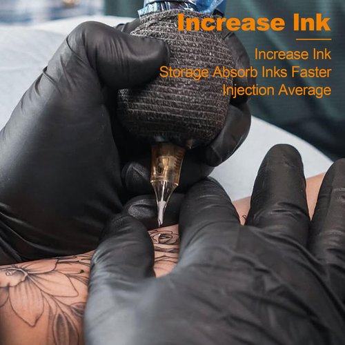 PEPAX Lance Tattoo Needles Cartridge 1017CML - 20Pcs Tattoo Cartridge Needles #10 Bugpin 17 Curved Magnum Tattoo Cartridges Diameter 0.30mm Long Taper 5.0mm Safety Membrane Makeup Tattoo Machine