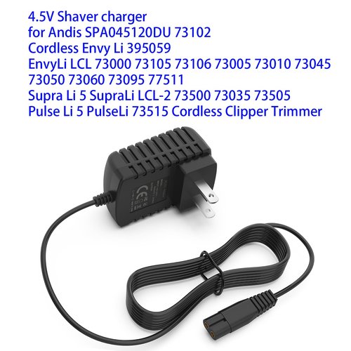 Replacement for Andis 73000 Envy Li Cordless Clipper Charger Compatible with Andis 73102 73105 73106 73005 73010 73045 73060 73095 77511 73500 73035 Hair Trimmer Charging Cord Adapter
